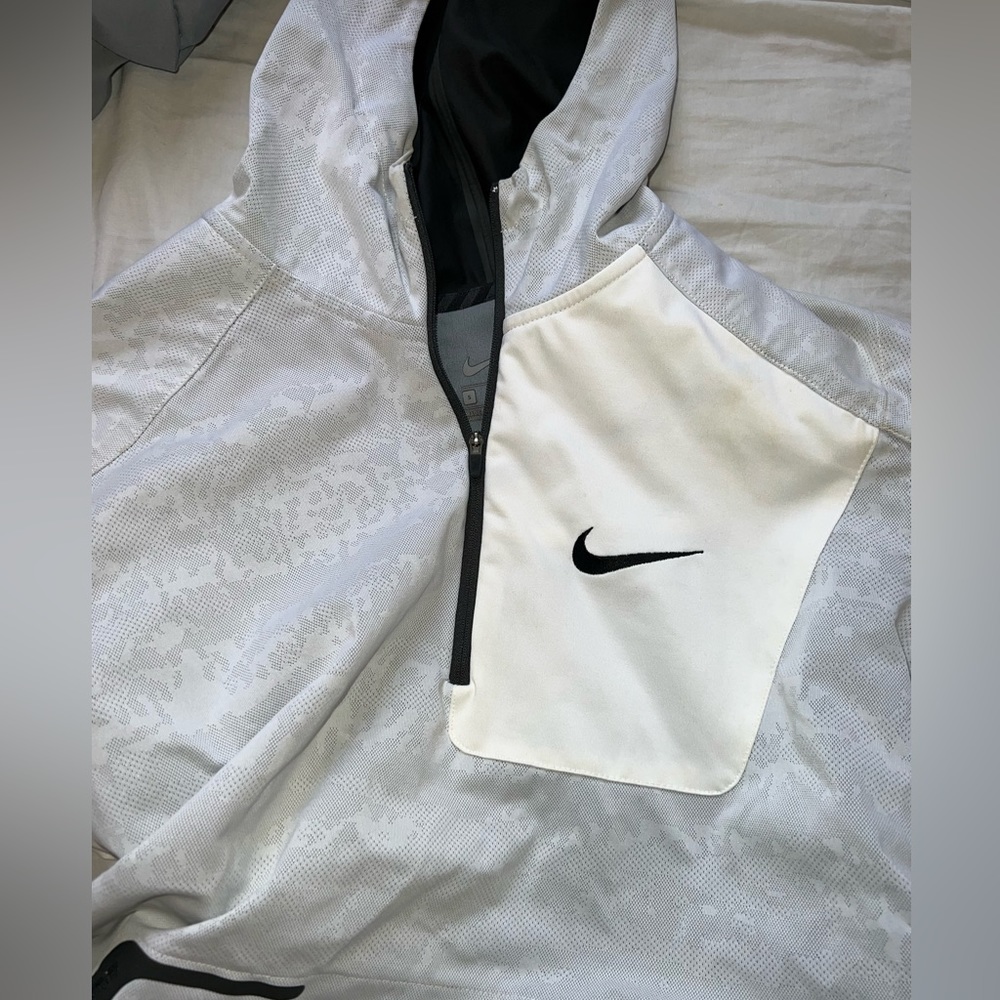 Nike white grey reflective windbreaker size S